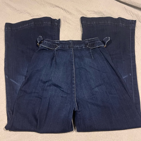 MOTHER Blue Flare Wide Leg Jeans - Picture 7 of 10